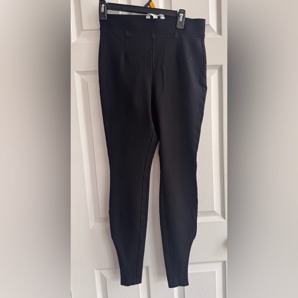 Prologue Classic Black Skinny Trousers with Bottom Zipper